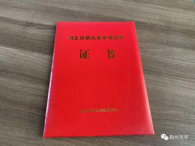 争做行业“领头羊”—荆州市天宇汽车配件有限公司荣获“湖北省制造业单项冠军产品”称号